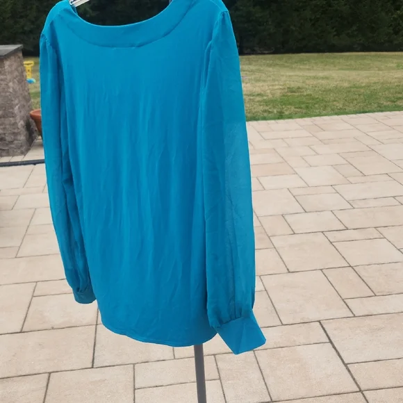 Calvin Klein Teal Blouse - Picture 9 of 16